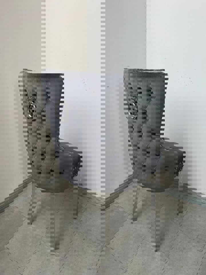 TWAIN GREY/STAINLESS STEEL LEGS